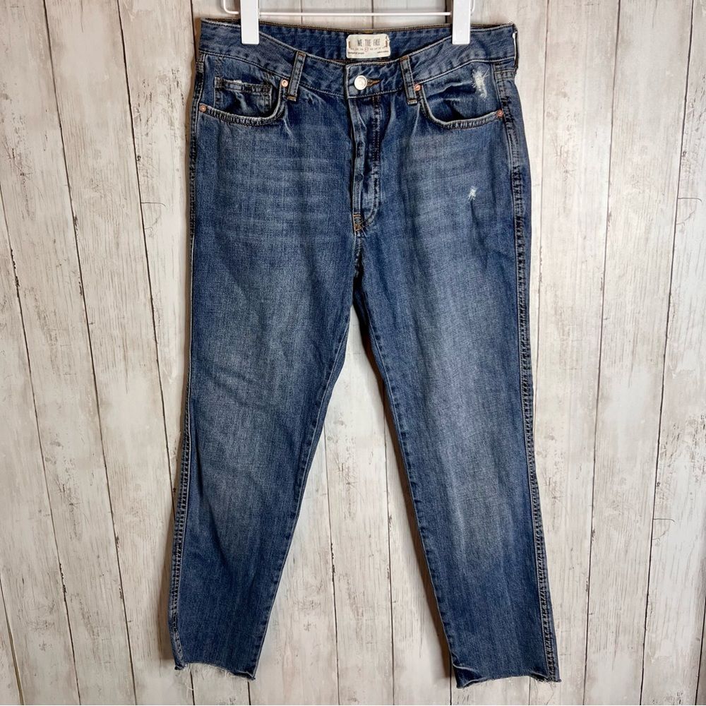 Free People Slim Boyfriend Raw Hem Jeans M2